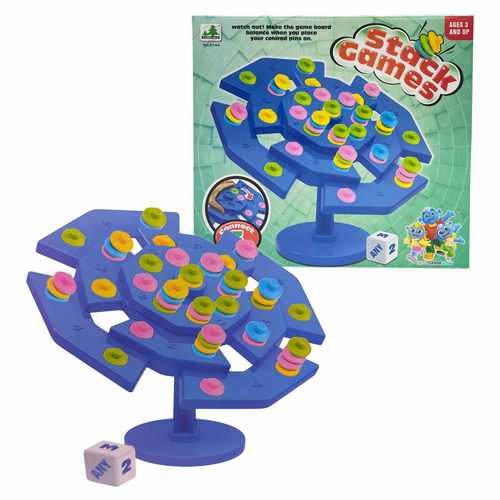 [JU7899] Juego de mesa, equilibrio, pines de colores en caja