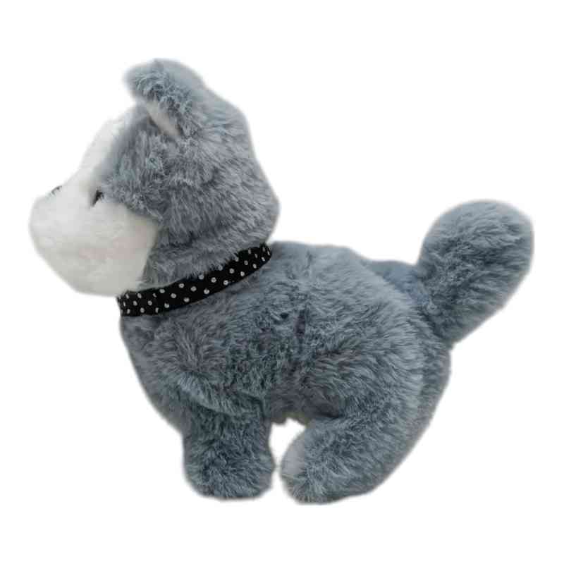 [JU8048] Peluche mascota con movimiento, con sonido perro Husky, 2AA, en caja