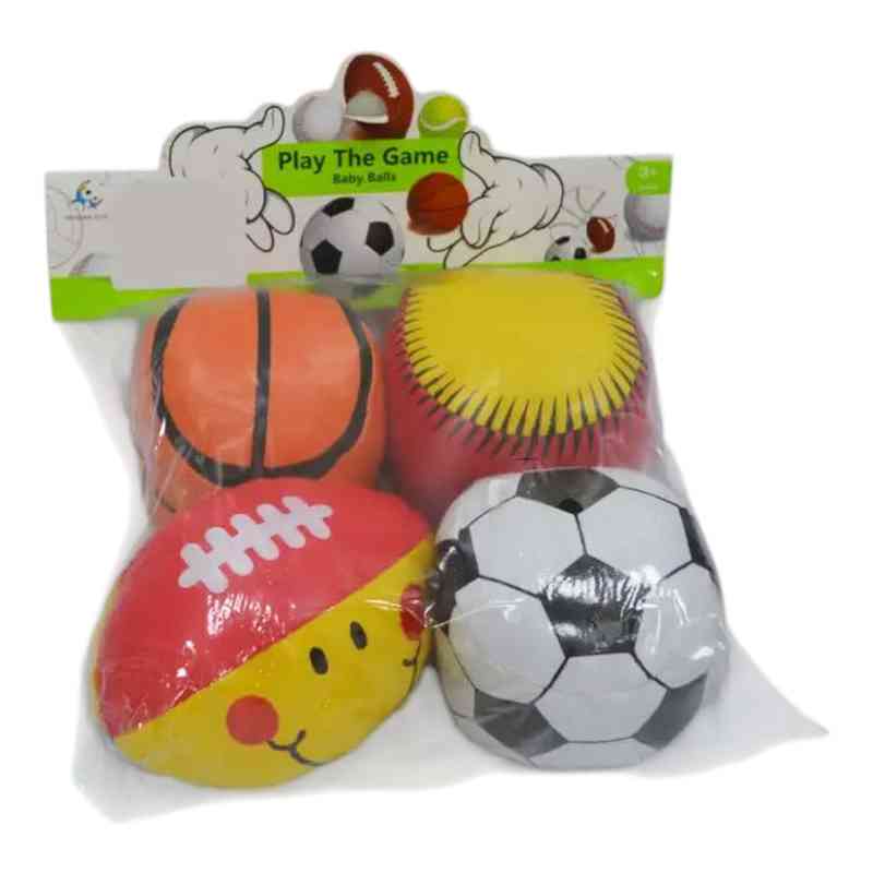 [JU8058] Pelota de cuerina x4, en bolsa