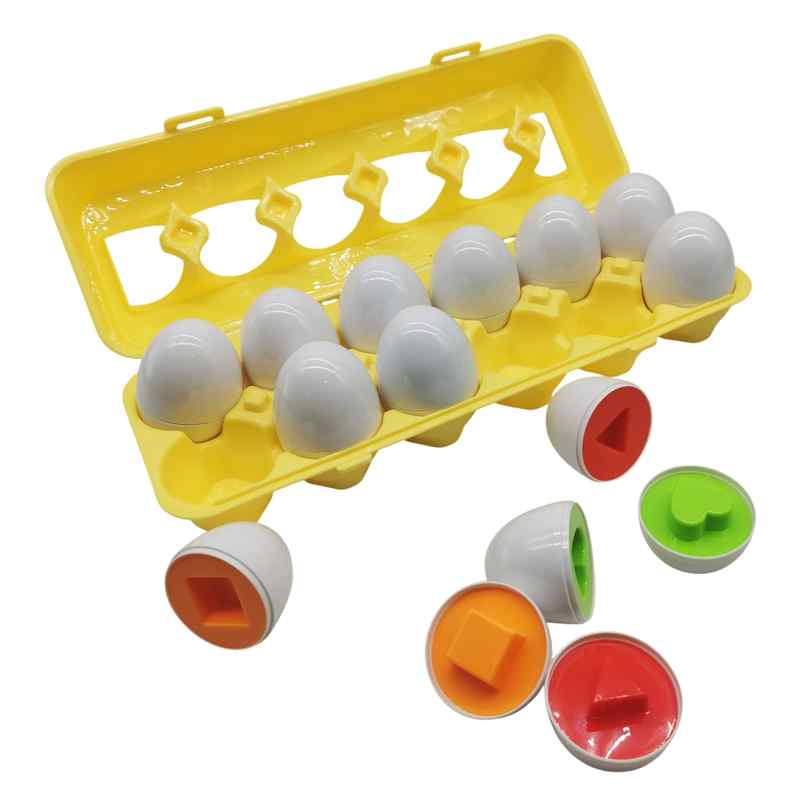 Didáctico huevos de encastre, 12 piezas