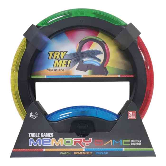 [JU8098] Juego de mesa, memoria, con luz y sonido, 3AA, en caja