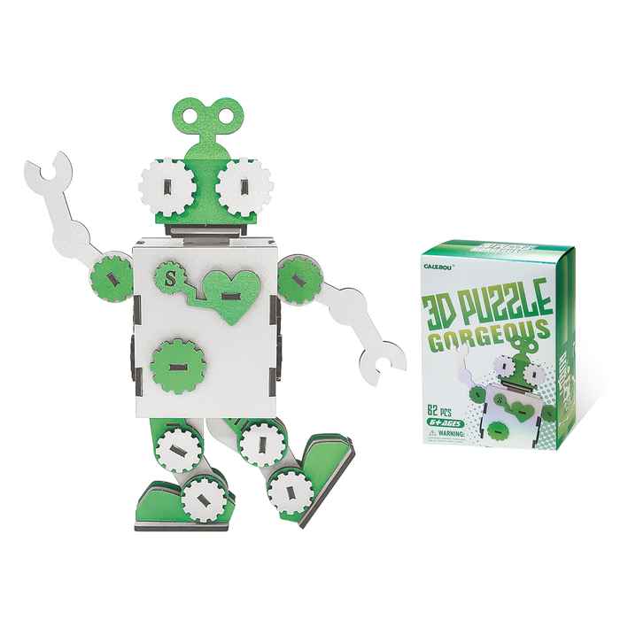 [JU8101] Puzzle 3D, cartón, robot, en caja