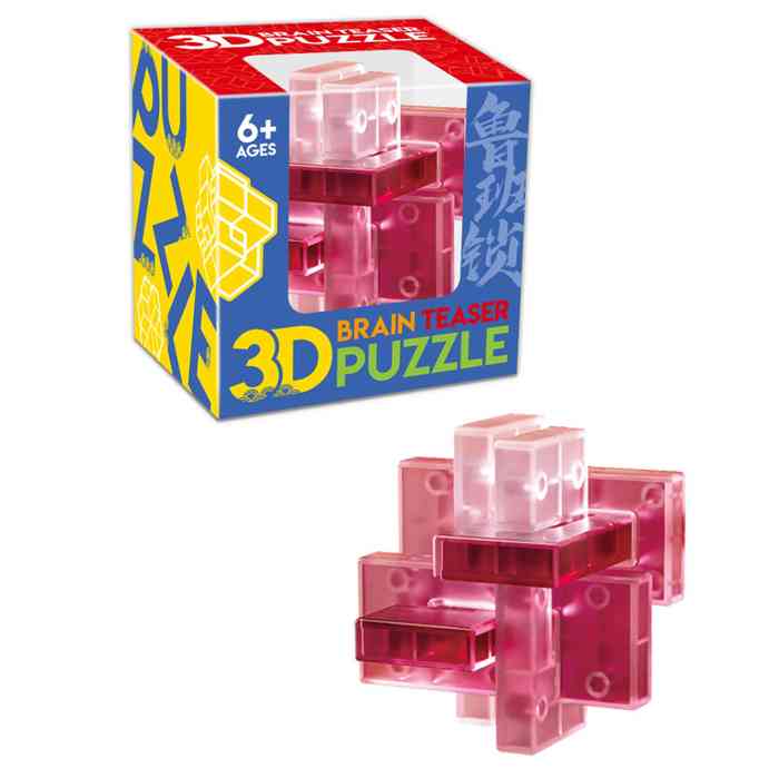 [JU8102] Cubo mágico, 3D de plástico, en caja