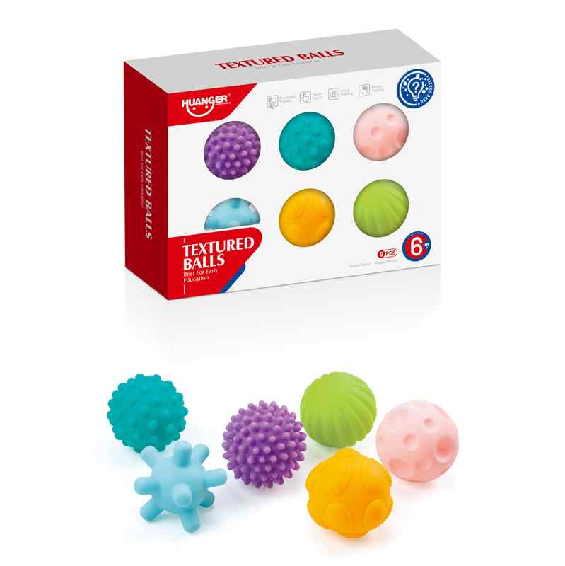 [JU8119] Pelota para masajes x6 con texturas, HUANGER, en caja
