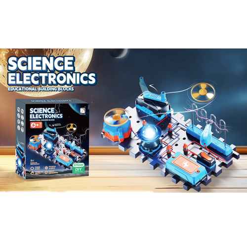 Juego de ciencia circuitos electrónicos, 16 piezas, 3AAA, en caja