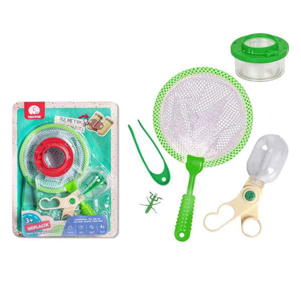 [JU8131] Calderín, con accesorios para cazar insectos, 6 piezas, en blister