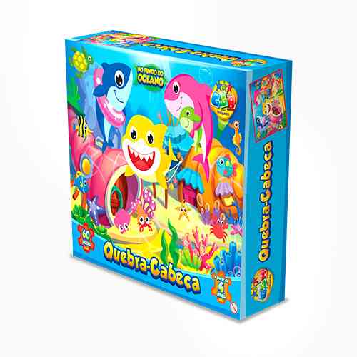 [JU8287] Puzzle de cartón, 60 piezas, océano, en caja
