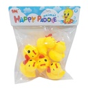 Animales de goma, patitos x6, en bolsa
