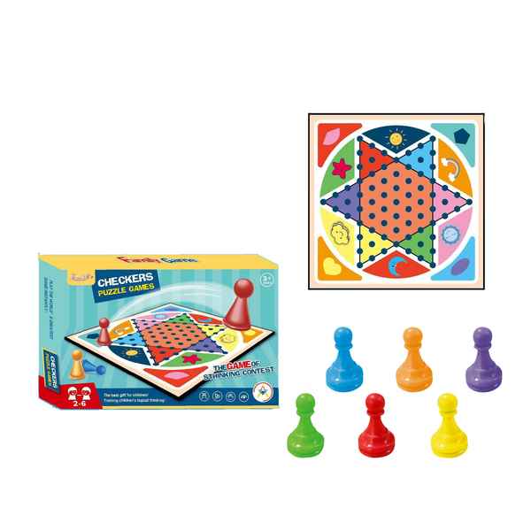 [JU8394] Juego de mesa, damas chinas, en caja