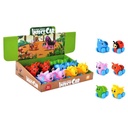 Animales de goma con ruedas, CAJA x12, varios modelos