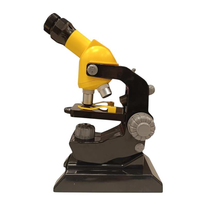 Microscopio de pie, 100x/400x/1200x, 2AA, en caja