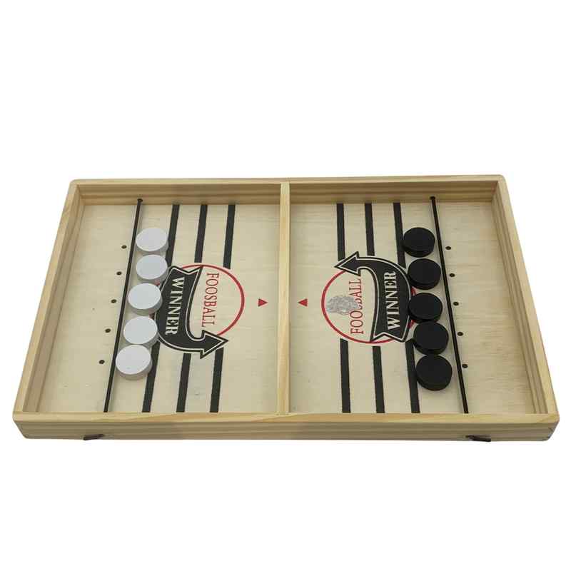 Juego de mesa, hockey deslizante de madera, en caja