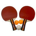 Paletas de ping pong con 3 pelotas, en sobre de PVC
