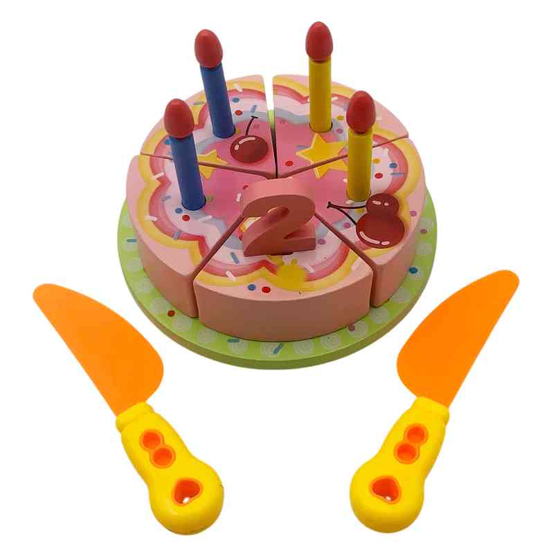 [JU8523] Encastre de madera, torta con velcro, en caja