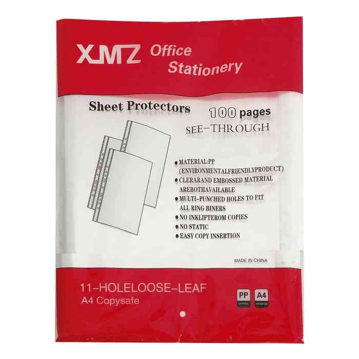 [E1774] Folios transparentes A4, PP fino, bolsa x100
