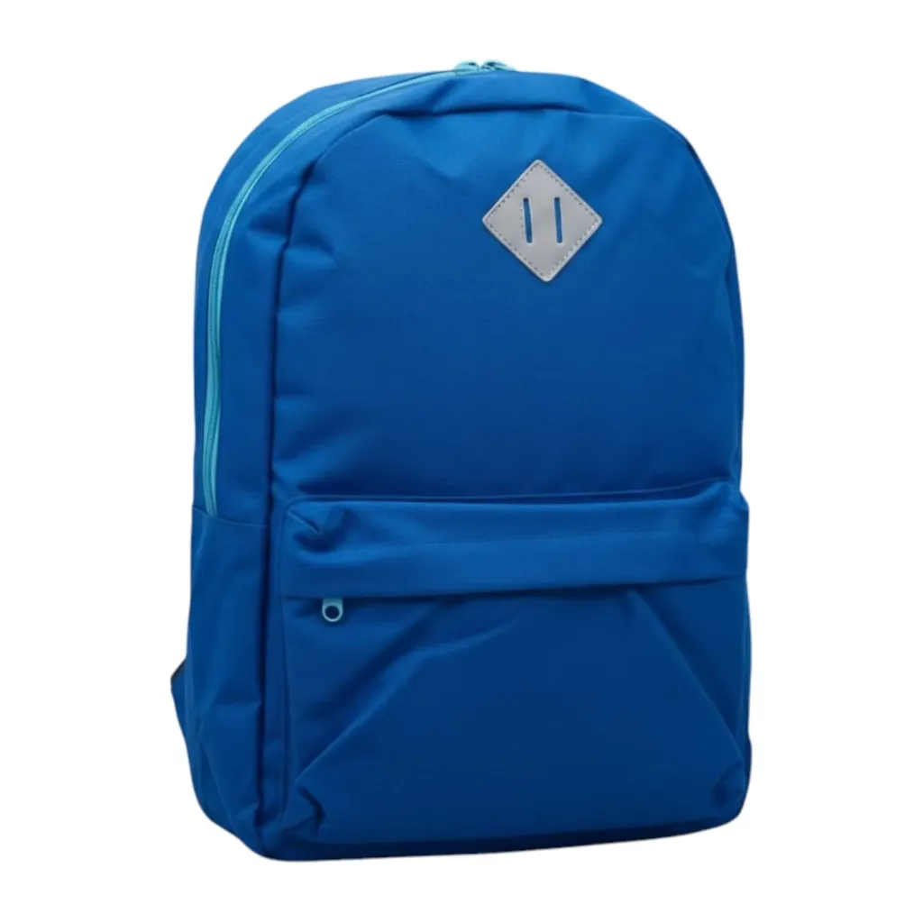 [E2353] Mochila juvenil lisa con bolsillo frontal, varios colores