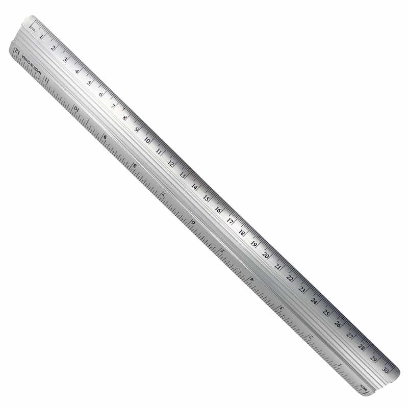 [E2638] Regla de metal 30cm, en bolsa