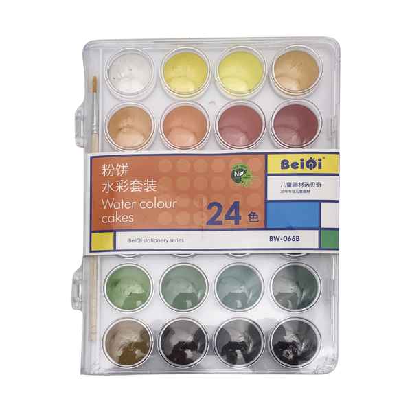 Acuarelas 24 colores, con pincel, en estuche
