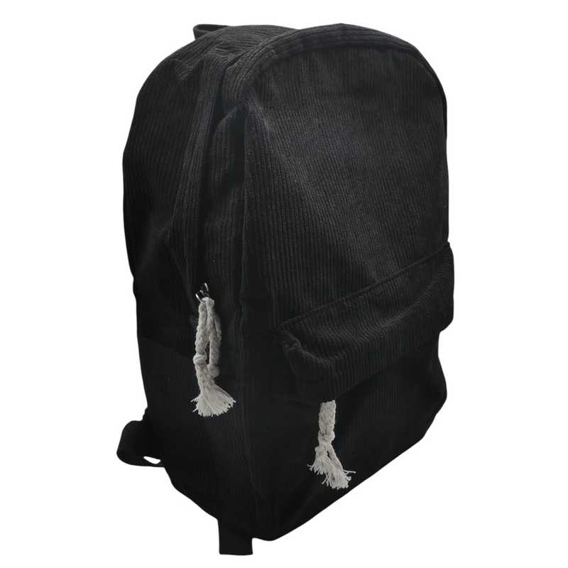 [E2802] Mochila juvenil, de pana con bolsillo frontal y 2 bolsillos laterales, varios colores