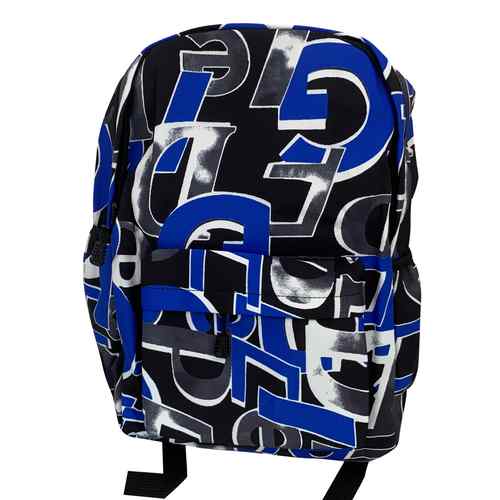 [E2804] Mochila juvenil, con bolsillo frontal y 2 bolsillos laterales, varios diseños, en bolsa