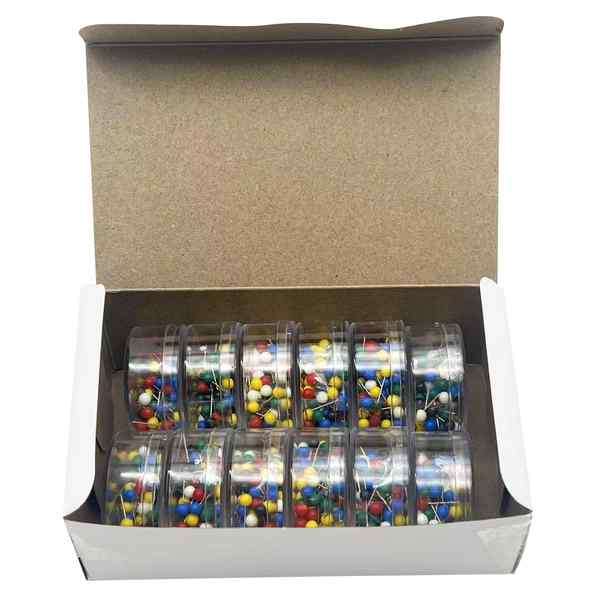[E2816] Chinches x100 cabeza redonda en tubo, PACK x12