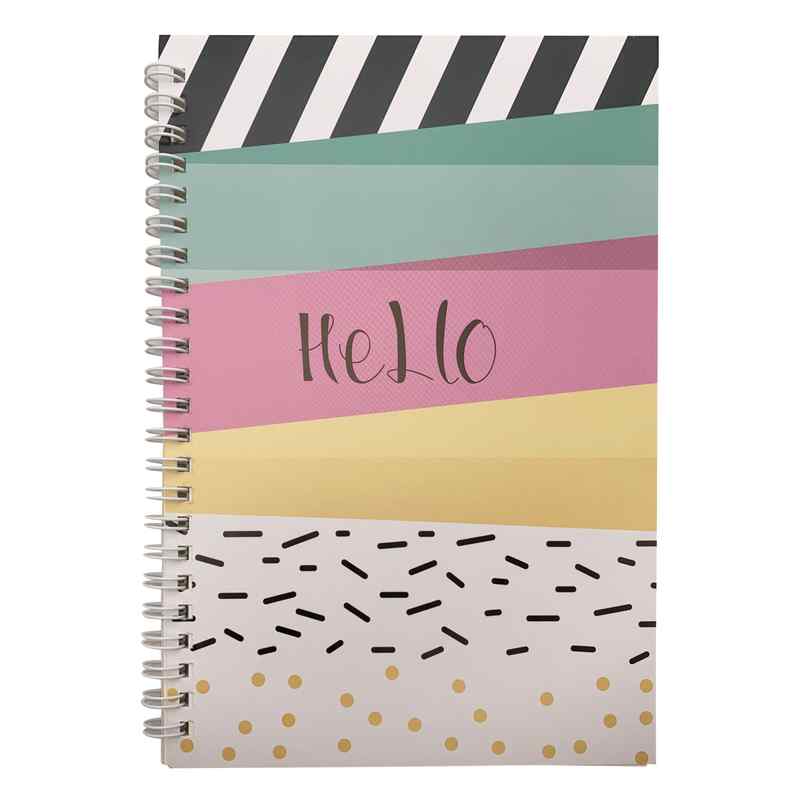 Libreta con espiral 60 hojas, varios diseños