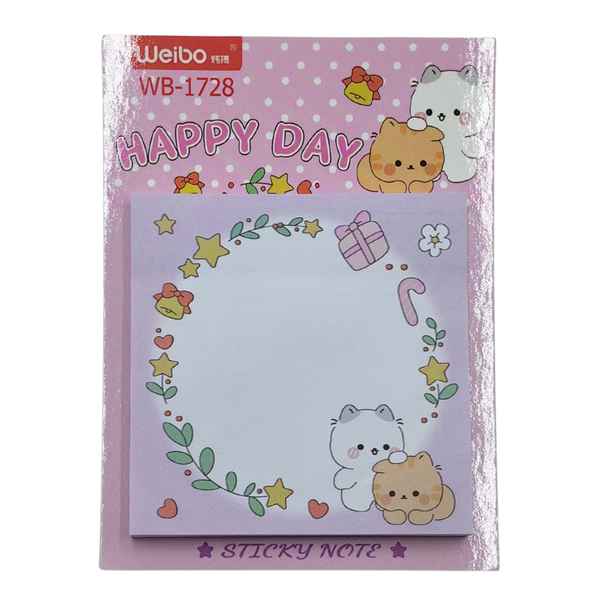 [E2851] Block de notas autoadhesivas, hojas con diseño varios colores, en bolsa
