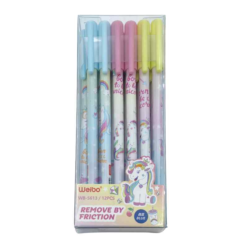 Lapicera de gel x12 estuche de plástico