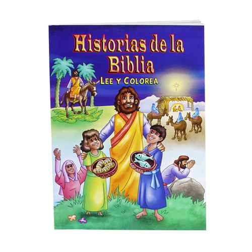 [E2902] Libro para colorear 80 páginas, HISTORIAS DE LA BIBLIA, 2 títulos español