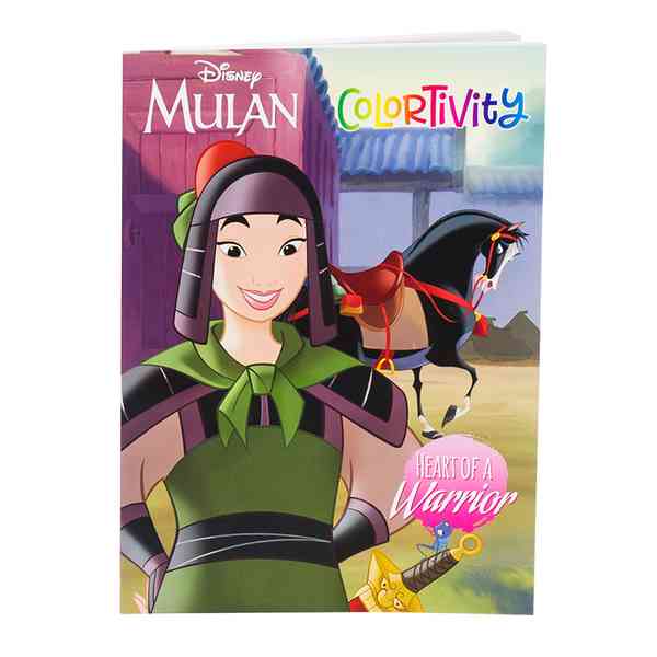 [E2909] Libro para colorear 80 páginas, MULÁN, 2 títulos