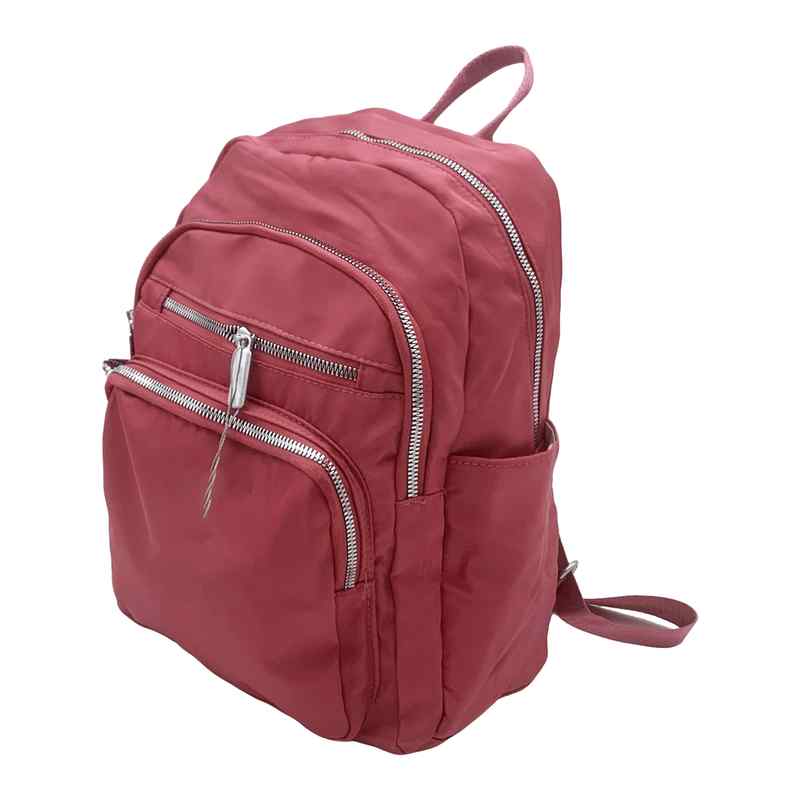 [E2960] Mochila juvenil con 4 reparticiones, bolsillos laterales, en la espalda e interior, varios colores, en bolsa