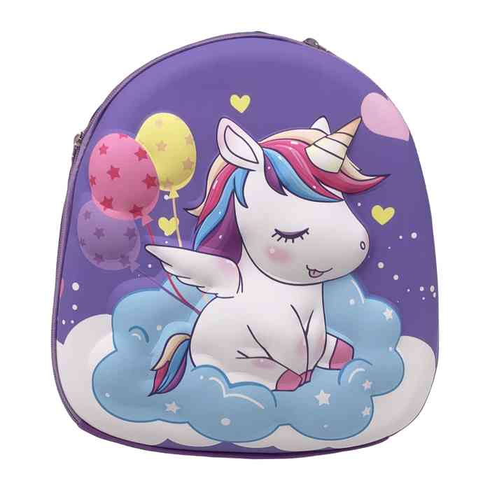 [E2961] Mochila infantil rígida, diseño en relieve, en bolsa varios diseños