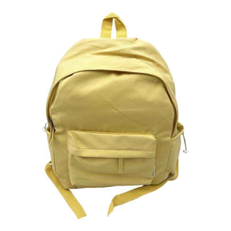 Mochila juvenil con bolsillo frontal, laterales y en la espalda, reparticiones en el interior, varios colores