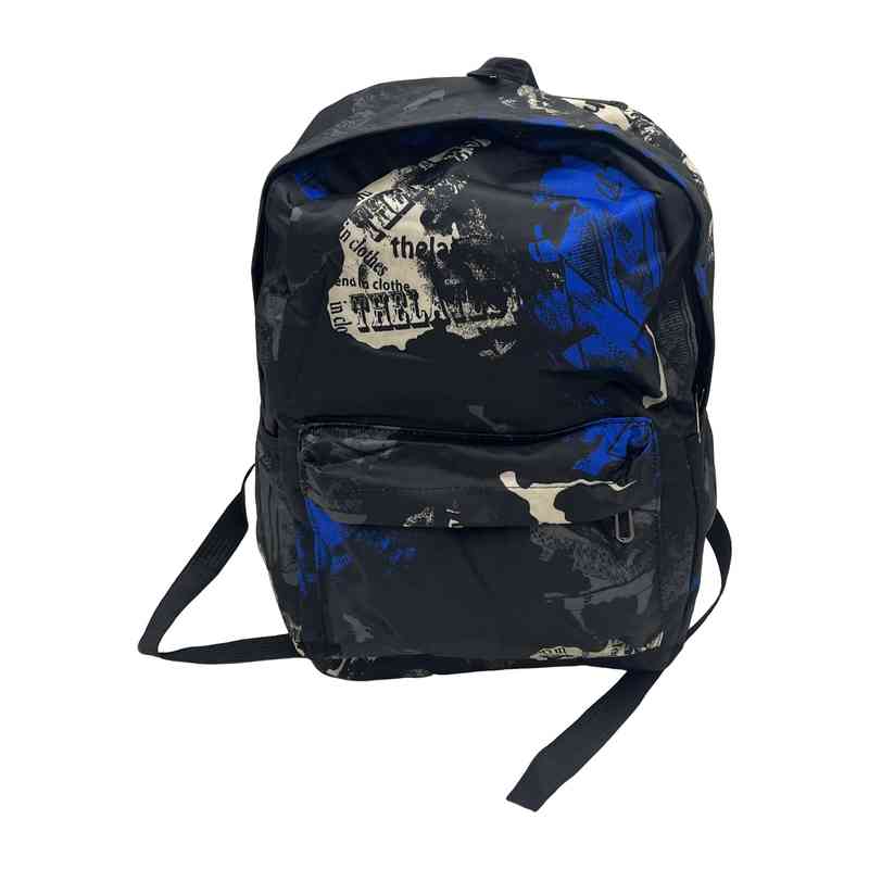 [E2964] Mochila juvenil bolsillo frontal y 2 bolsillos laterales varios diseños, en bolsa