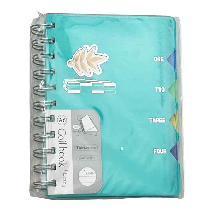 [E2990] Libreta 105 hojas con separadores A6, en bolsa, varios colores