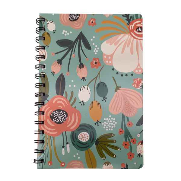 Libreta con espiral, 80 hojas, varios diseños, en bolsa