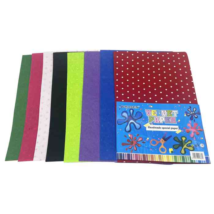 [E3147] Hojas A4, fieltro con diseño lunares, x10 colores