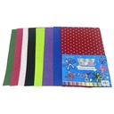 Hojas A4, fieltro con diseño lunares, x10 colores