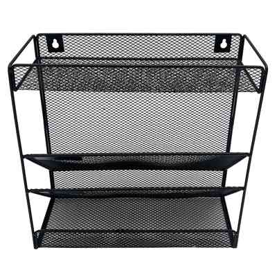 [E3155] Organizador archivador vertical de metal, 4 niveles puede ser para amurar en caja