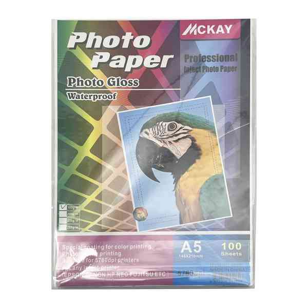 [E3158] Papel fotográfico A5 x100 180g, en bolsa