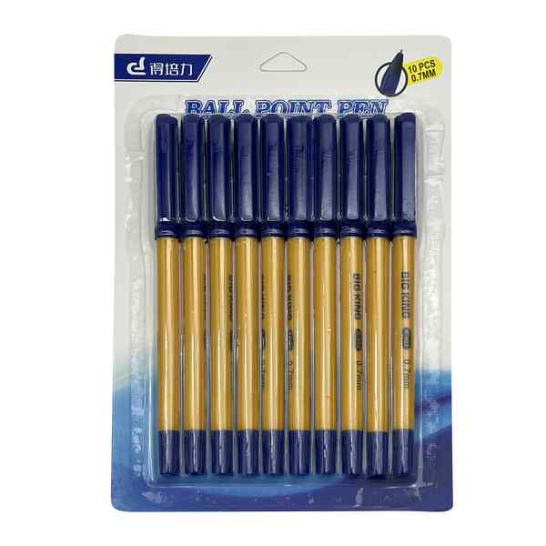 [E3175] Lapicera 0.7 tinta azul x10, en blister