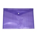 Sobre de PVC A4 con botón, varios colores PACK x12