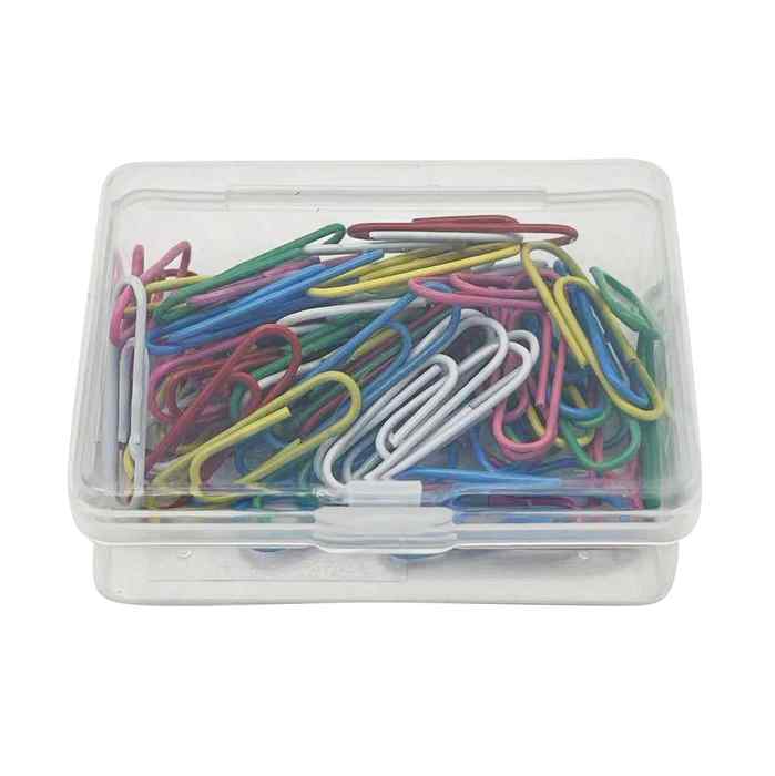 [E3224] Clips x60, 2.8cm en caja de plástico, CAJA x12