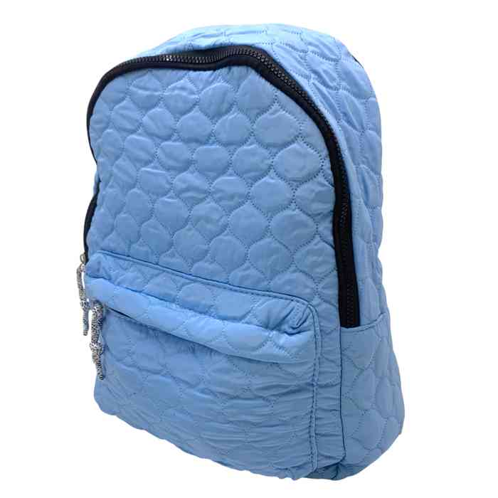 [E3241] Mochila juvenil puffer, con bolsillo frontal, varios colores