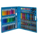 Valija de arte infantil, 150 piezas, contiene marcadores, lápices, crayolas, pasteles, acuarelas, y varios accesorios