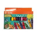Crayolas gruesas 12 colores, SOTE, en caja