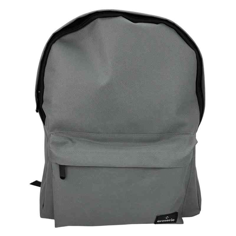 [E3275A] Mochila juvenil, de poliéster, bolsillo frontal, GRIS, ARMORIC