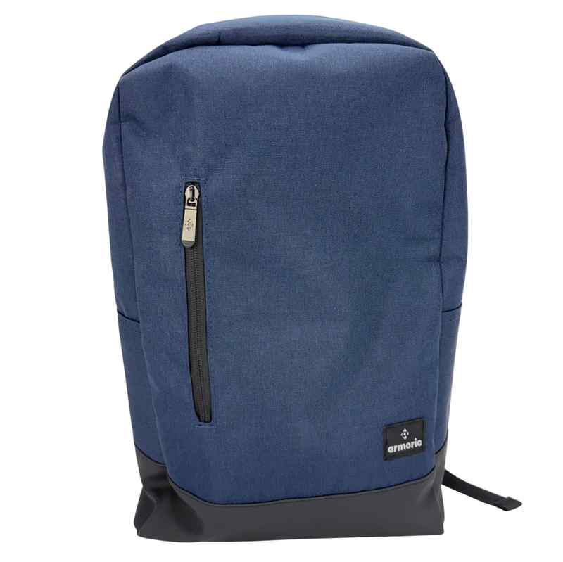 [E3277A] Mochila juvenil, de poliéster, bolsillo frontal, AZUL, ARMORIC