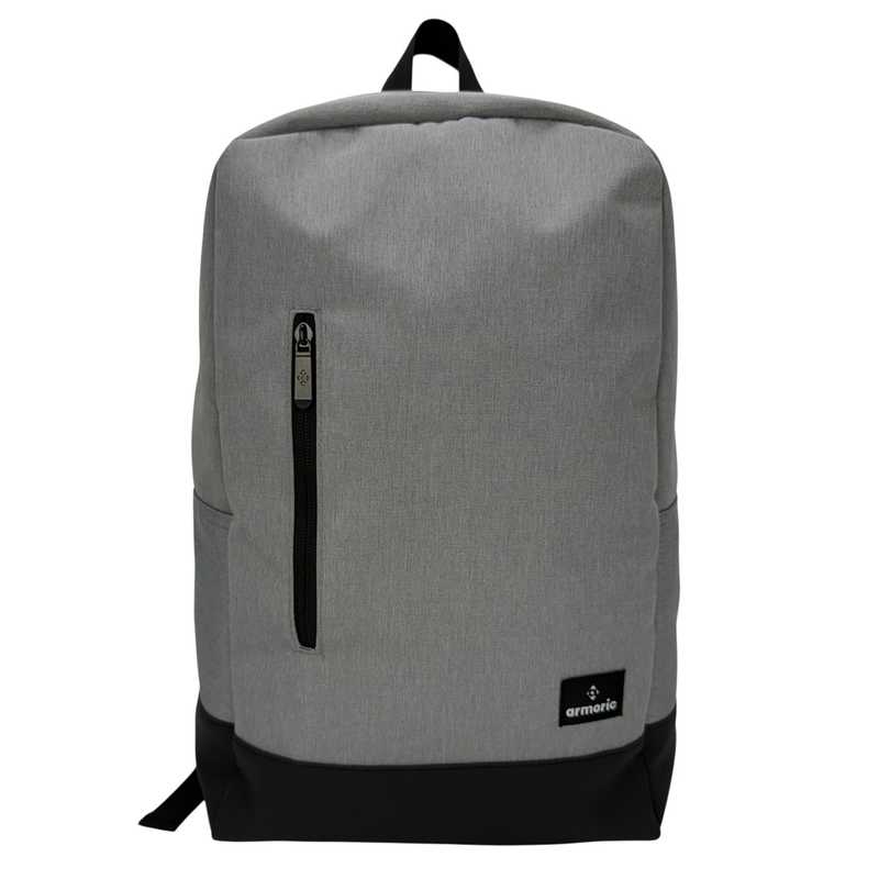 [E3277B] Mochila juvenil, de poliéster, bolsillo frontal, AZUL, GRIS, ARMORIC