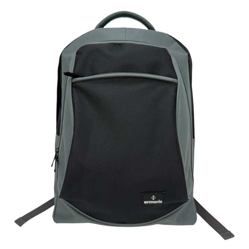 [E3278A] Mochila juvenil, de poliéster, 2 bolsillos frontales, NEGRO, ARMORIC